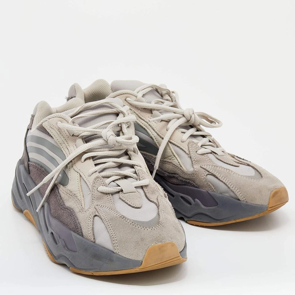 商品[二手商品] YEEZY|Yeezy x Adidas Grey Leather And Suede Boost 700V2 Geode Sneakers Size 46 2/3,价格¥1045,第4张图片详细描述