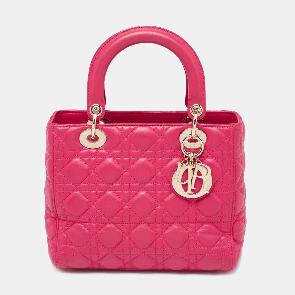 商品[二手商品] Dior|Dior Pink Cannage Leather Medium Lady Dior Tote,价格¥20233,第1张图片