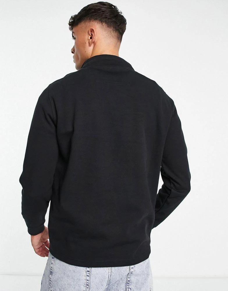 商品Barbour|Barbour International Transmission half zip sweatshirt in black,价格¥697,第4张图片详细描述