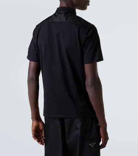 商品Prada|Re-Nylon cotton-blend polo shirt,价格¥8906,第4张图片详细描述