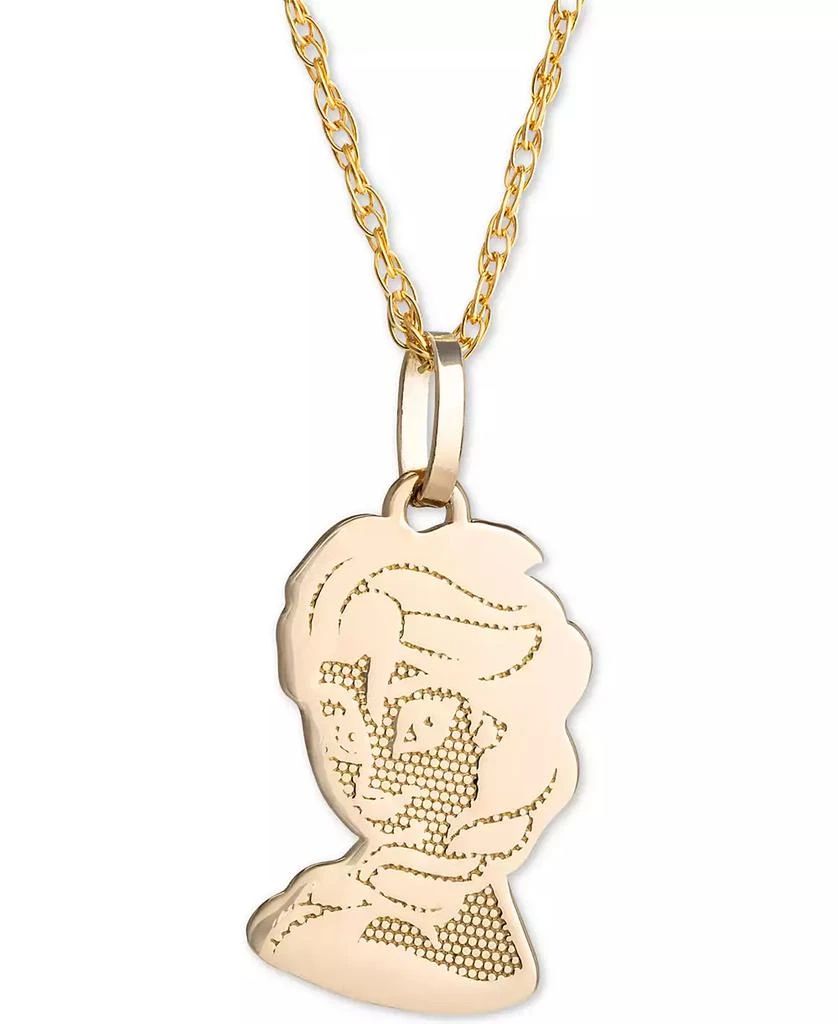 商品Disney|Children's Frozen Elsa 15" Pendant Necklace in 14k Gold,价格¥1432,第1张图片