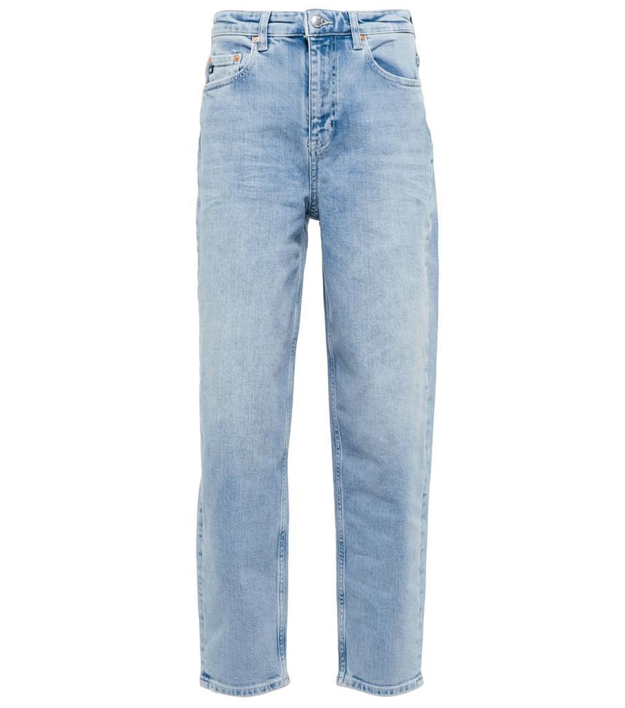 商品AG Jeans|Balloon high-rise stright jeans,价格¥1601,第1张图片