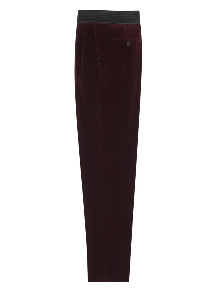 商品Yves Saint Laurent|Saint Laurent Men Velvet Tailored Pants,价格¥2434,第2张图片详细描述