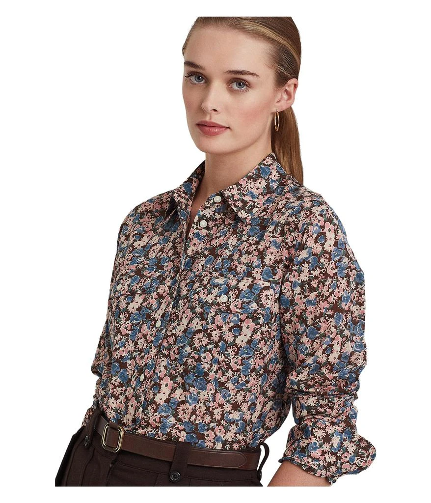 商品Ralph Lauren|Floral Cotton Voile Shirt,价格¥671,第3张图片详细描述