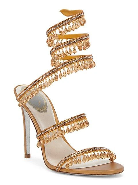 商品Rene Caovilla|Chandelier Embellished Leather Wrap Sandals,价格¥7594,第2张图片详细描述