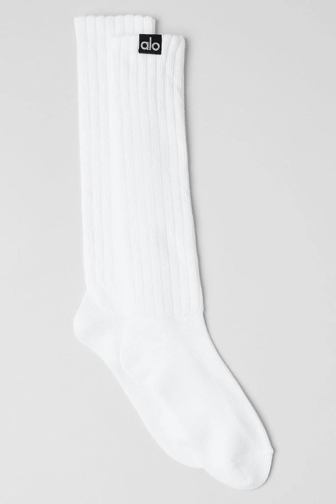 商品Alo|Unisex Scrunch Sock - White,价格¥183,第1张图片