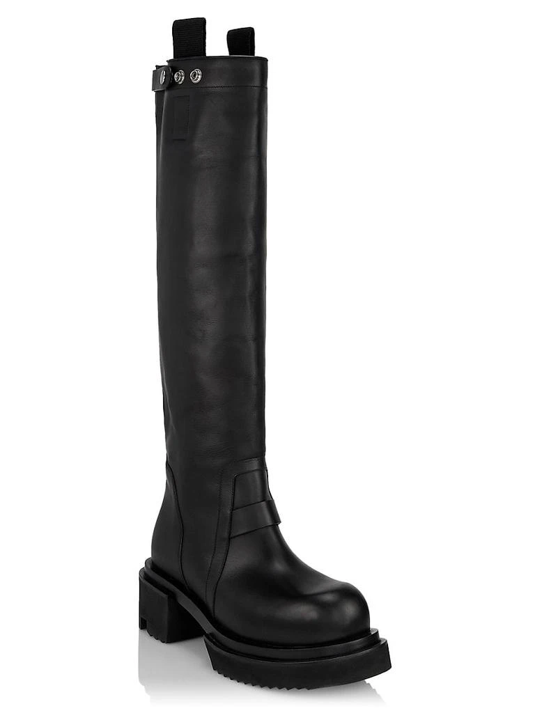 商品Rick Owens|Bogun Leather Knee-High Boots,价格¥11802,第2张图片详细描述