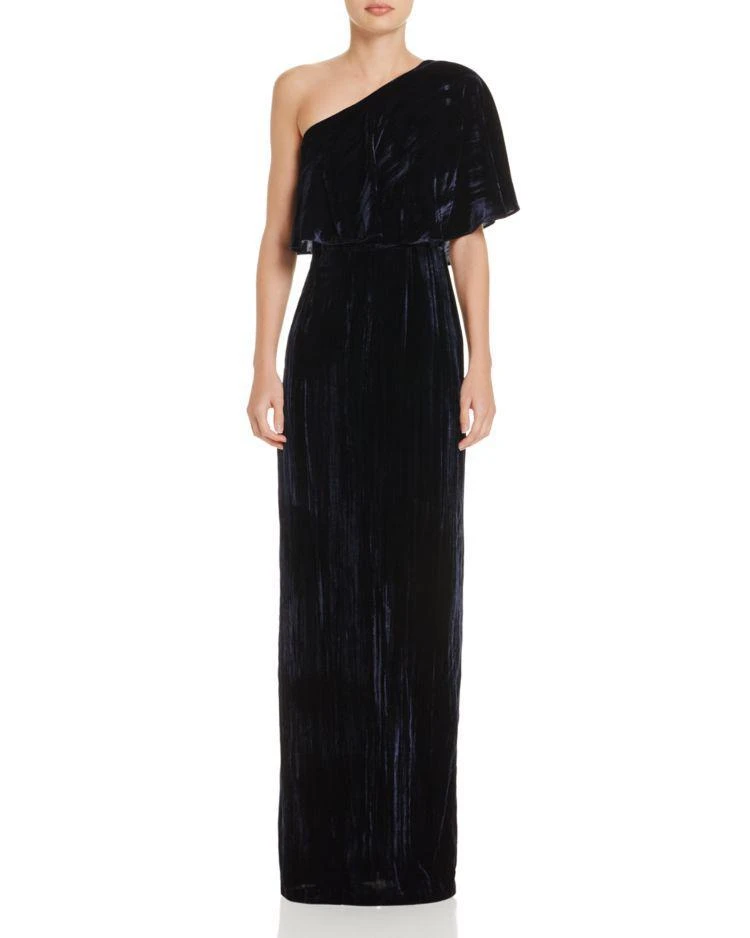 商品Adrianna Papell|One-Shoulder Velvet Gown,价格¥1780,第1张图片