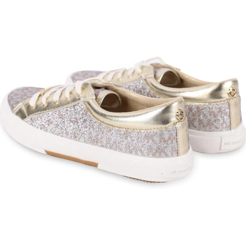 商品Michael Kors|Monogrammed sneakers in silver and golden,价格¥640,第2张图片详细描述