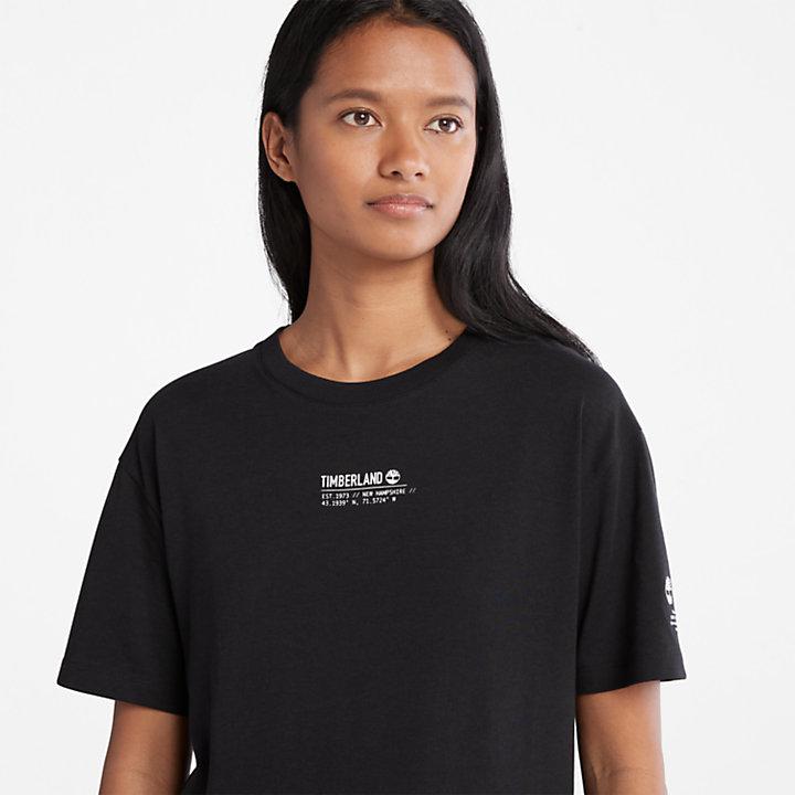 T-Shirt with Tencel™ x Refibra™ Technology for Women in Black商品第6张图片规格展示