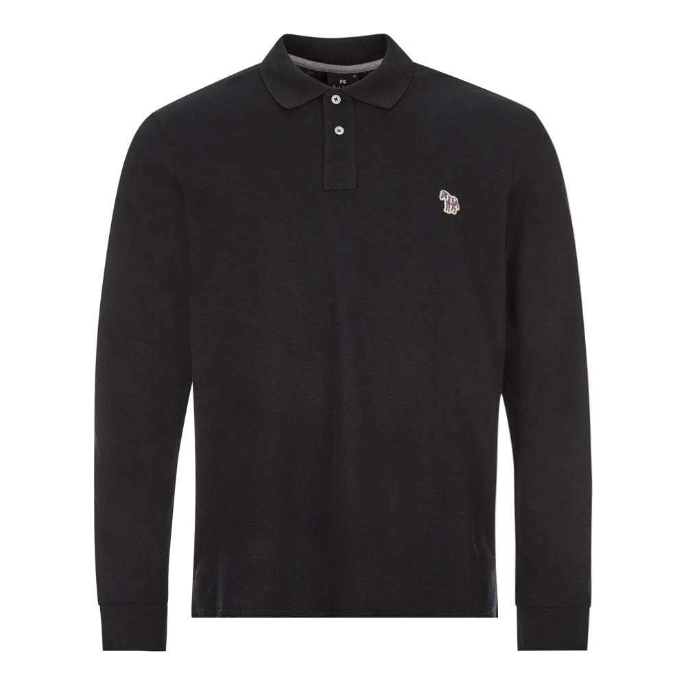 商品Paul Smith|Paul Smith Long Sleeve Zebra Polo Shirt - Black,价格¥516,第1张图片