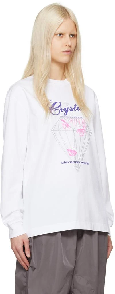 商品Alexander Wang|White 'Club Crystal' Long Sleeve T-Shirt,价格¥1293,第2张图片详细描述
