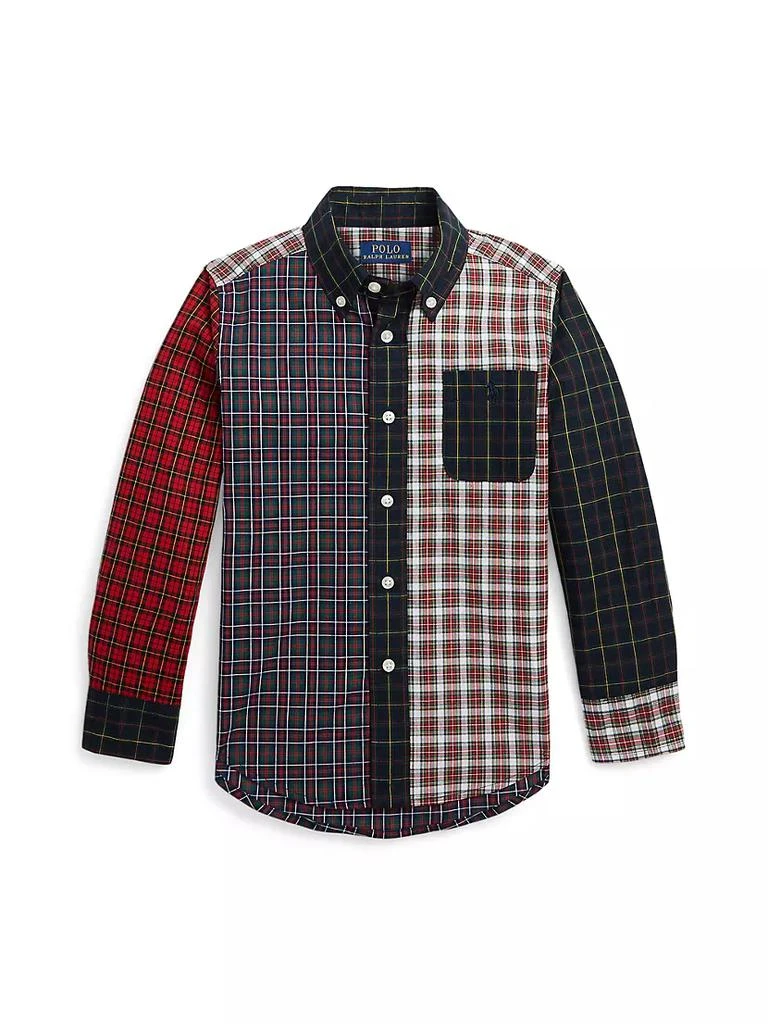 商品Ralph Lauren|Little Boy's & Boy's Plaid Long-Sleeve Shirt,价格¥357,第1张图片