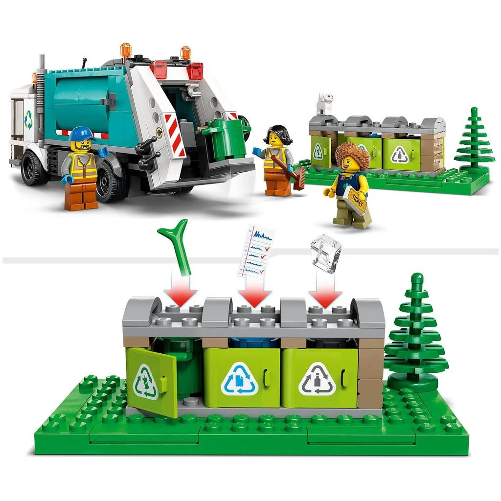 商品LEGO|LEGO City: Recycling Truck Bin Lorry Toy, Vehicle Set (60386),价格¥303,第4张图片详细描述