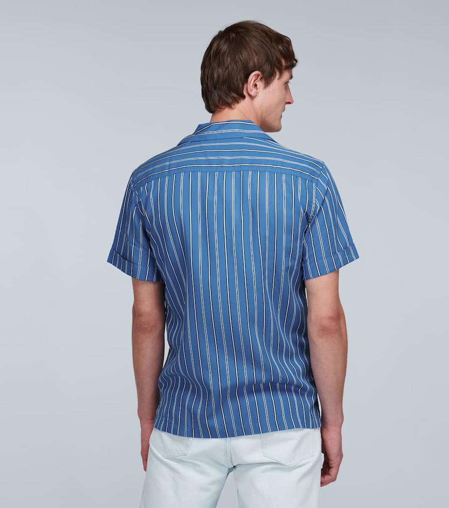 Tencel条纹短袖衬衫商品第4张图片规格展示