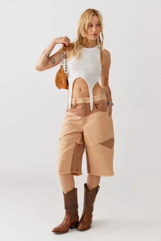 商品BDG|BDG Skater Girl Denim Short - Seamed Sand,价格¥75,第1张图片