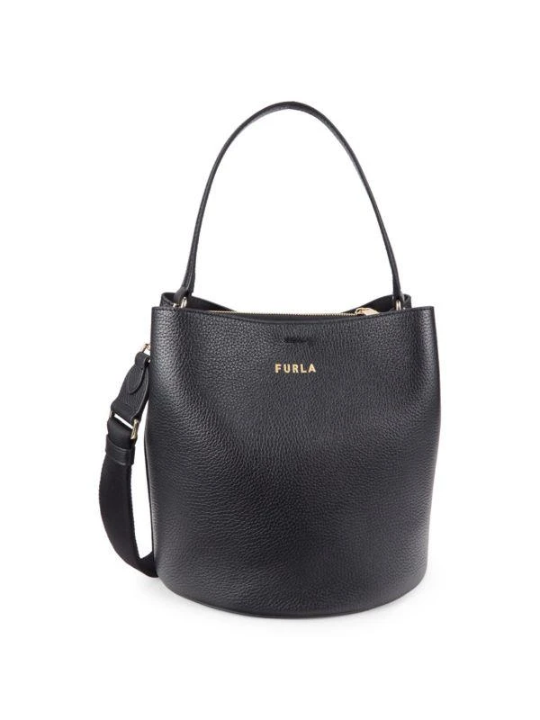 商品Furla|Danae Logo Leather Bucket Bag,价格¥1825,第1张图片