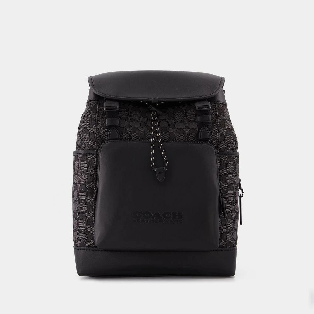 商品Coach|League Flap Backpack In Signature Jacquard,价格¥6751,第1张图片