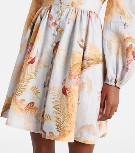 商品Zimmermann|Ascension花卉亚麻迷你连衣裙,价格¥7714,第5张图片详细描述