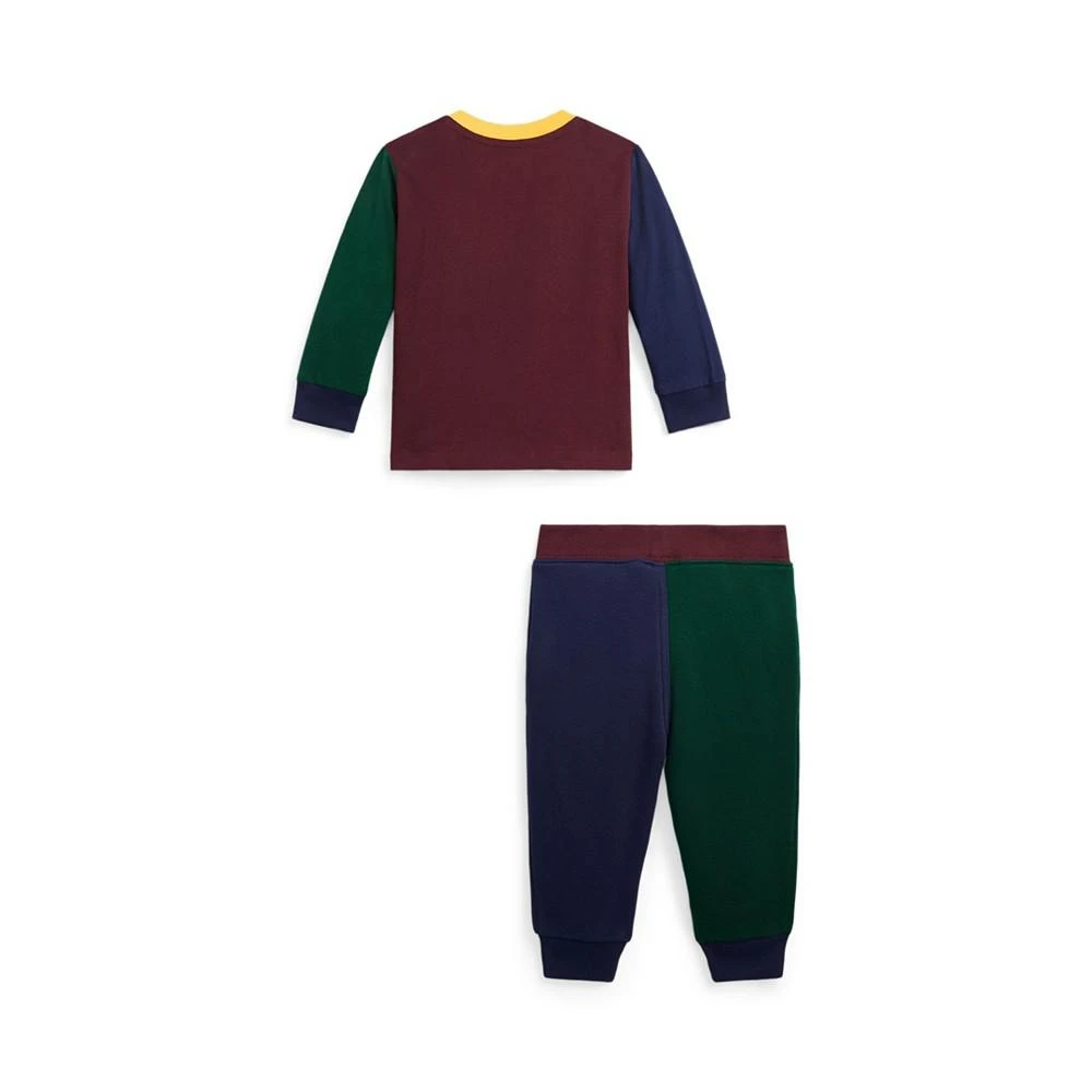 商品Ralph Lauren|Baby Boys Polo Bear Jersey T-shirt and Fleece Pants Set,价格¥579,第2张图片详细描述