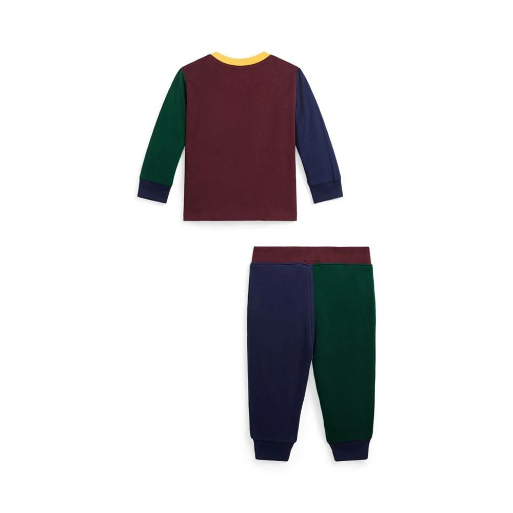 商品Ralph Lauren|Baby Boys Polo Bear Jersey T-shirt and Fleece Pants Set,价格¥204,第2张图片详细描述