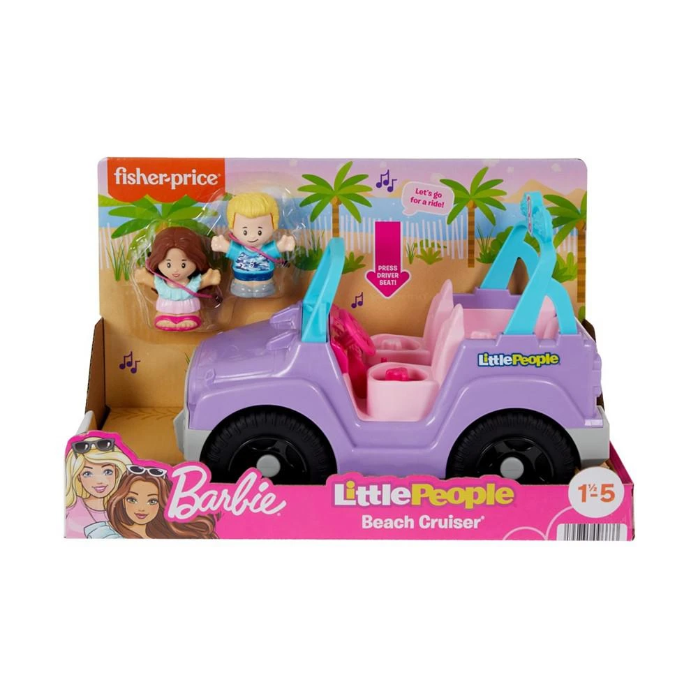 商品Fisher Price|Little People Barbie Beach Cruiser Toy Car with Music 2 Figures for Toddlers,价格¥126,第4张图片详细描述