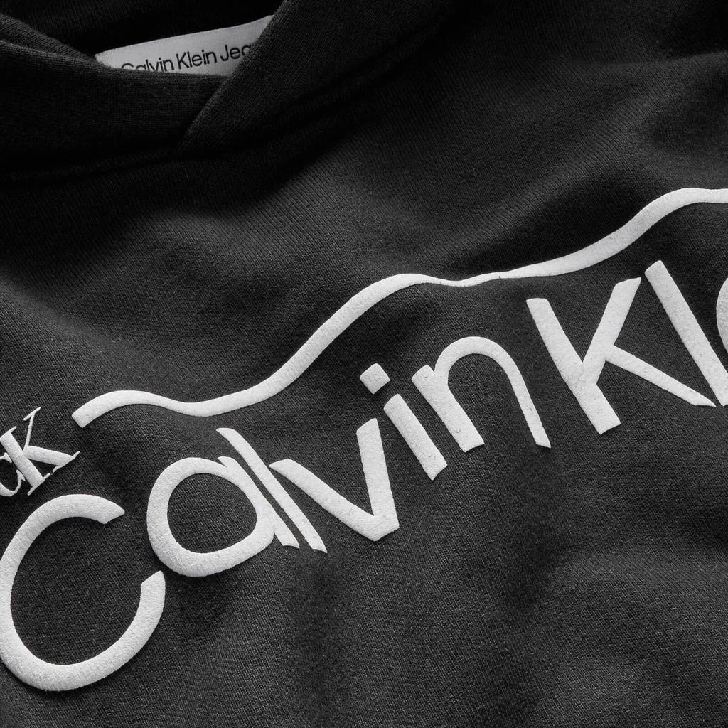 商品Calvin Klein|Calvin Klein Boys' Institutional Logo Cotton-Blend Jersey Hoodie,价格¥250,第2张图片详细描述