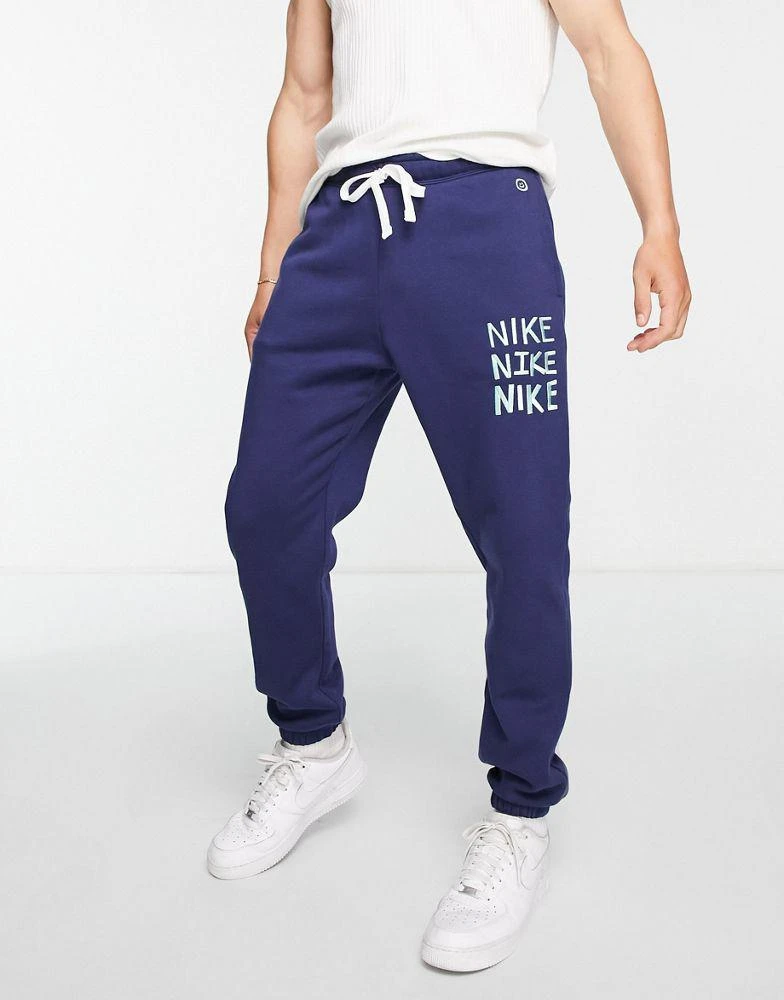 商品NIKE|Nike 'Have a Nike Day' fleece jogger in midnight navy,价格¥329,第4张图片详细描述