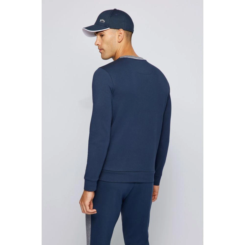 商品Hugo Boss|HUGO BOSS - Cotton Blend Slim Fit Sweatshirt With Curved Logo,价格¥811,第4张图片详细描述