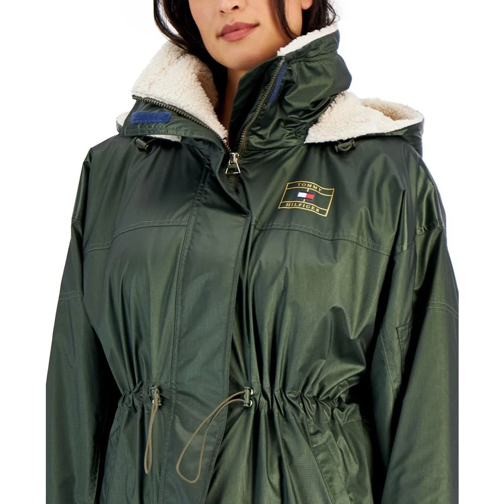 商品Tommy Hilfiger|Women's Hooded Fleece-Trim Utility Jacket,价格¥500,第3张图片详细描述