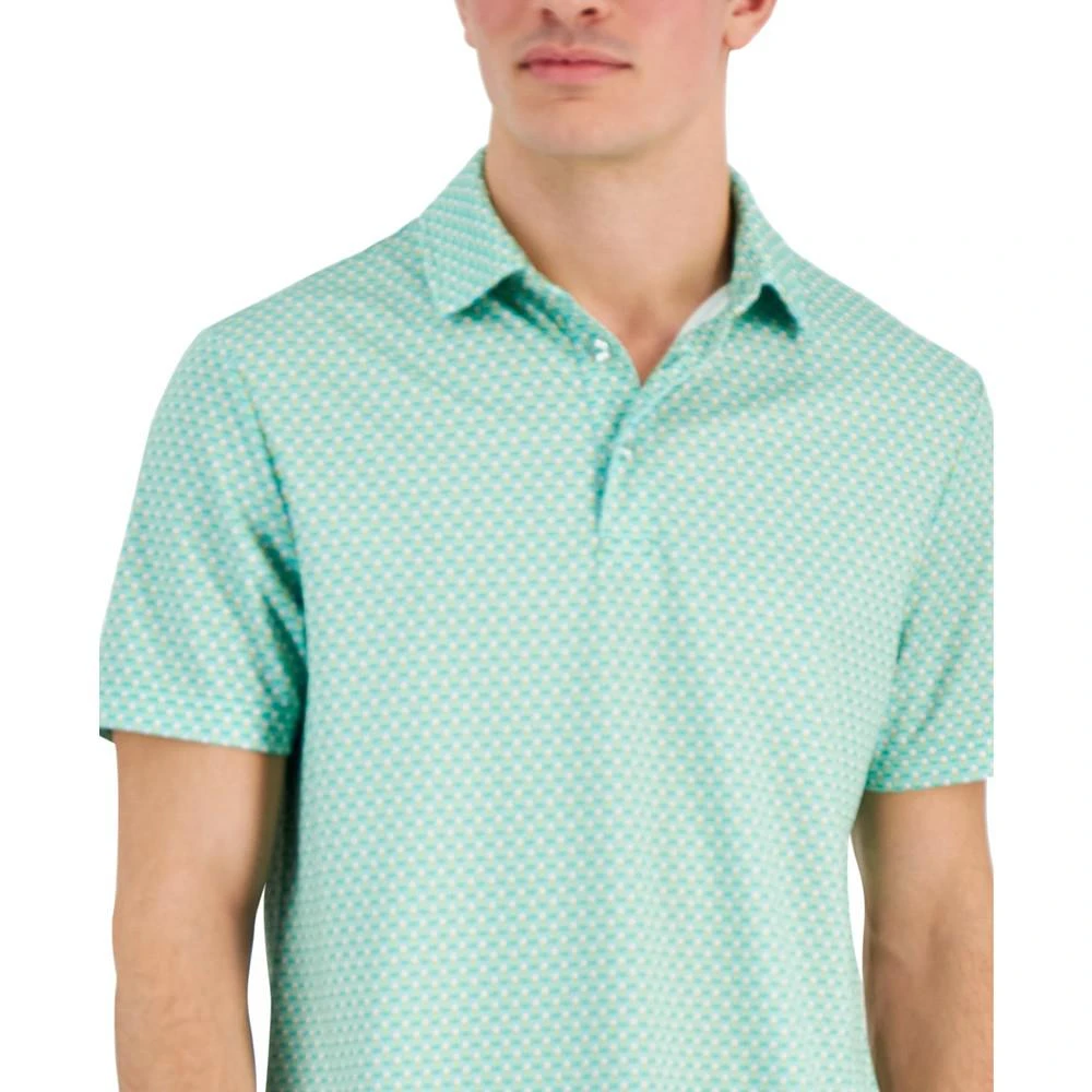 商品Club Room|Men's Golf Ball Print Short Sleeve Tech Polo Shirt, Created for Macy's,价格¥141,第3张图片详细描述