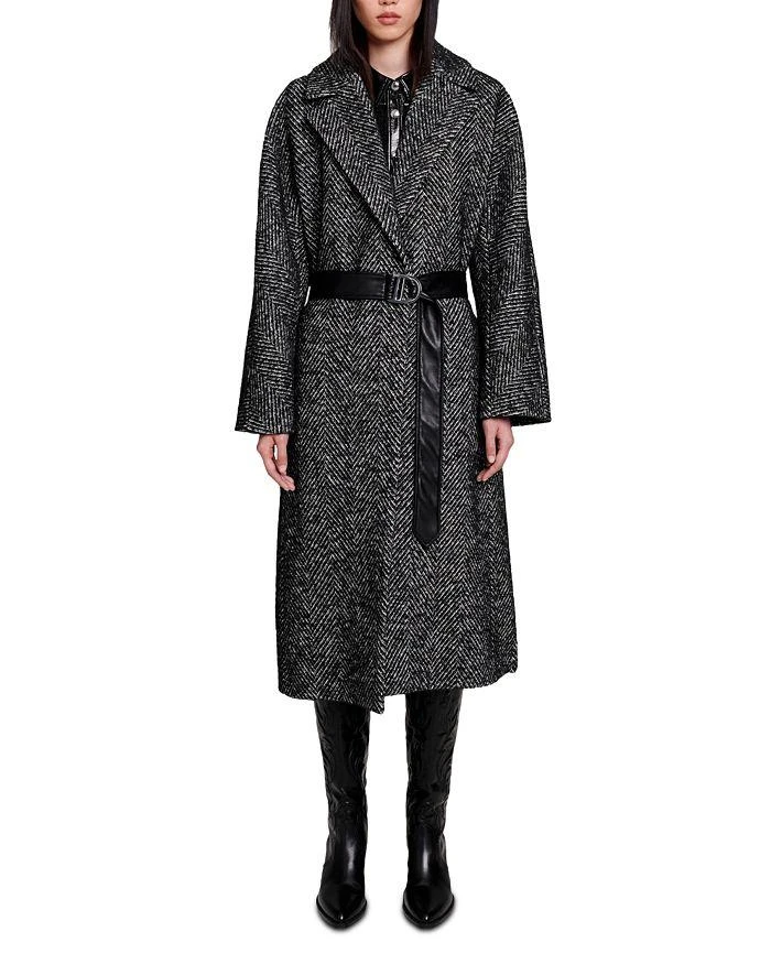 商品Maje|Givron Herringbone Coat,价格¥3344,第1张图片