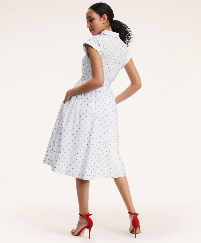 Cotton Jacquard Cherry Shirt Dress商品第3张图片规格展示