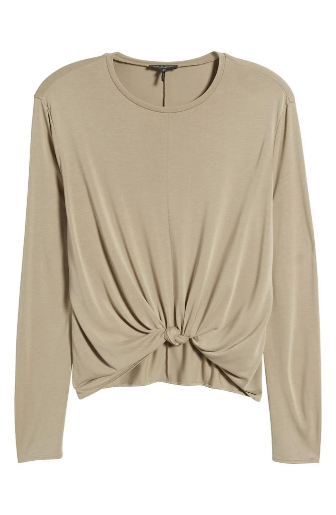 商品Rag & Bone|Jenna Knotted Long Sleeve T-Shirt,价格¥537,第5张图片详细描述