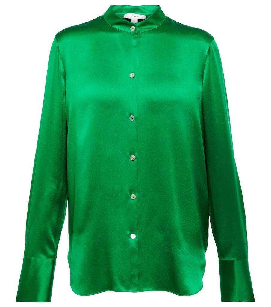 商品Vince|Silk satin shirt,价格¥2631,第1张图片