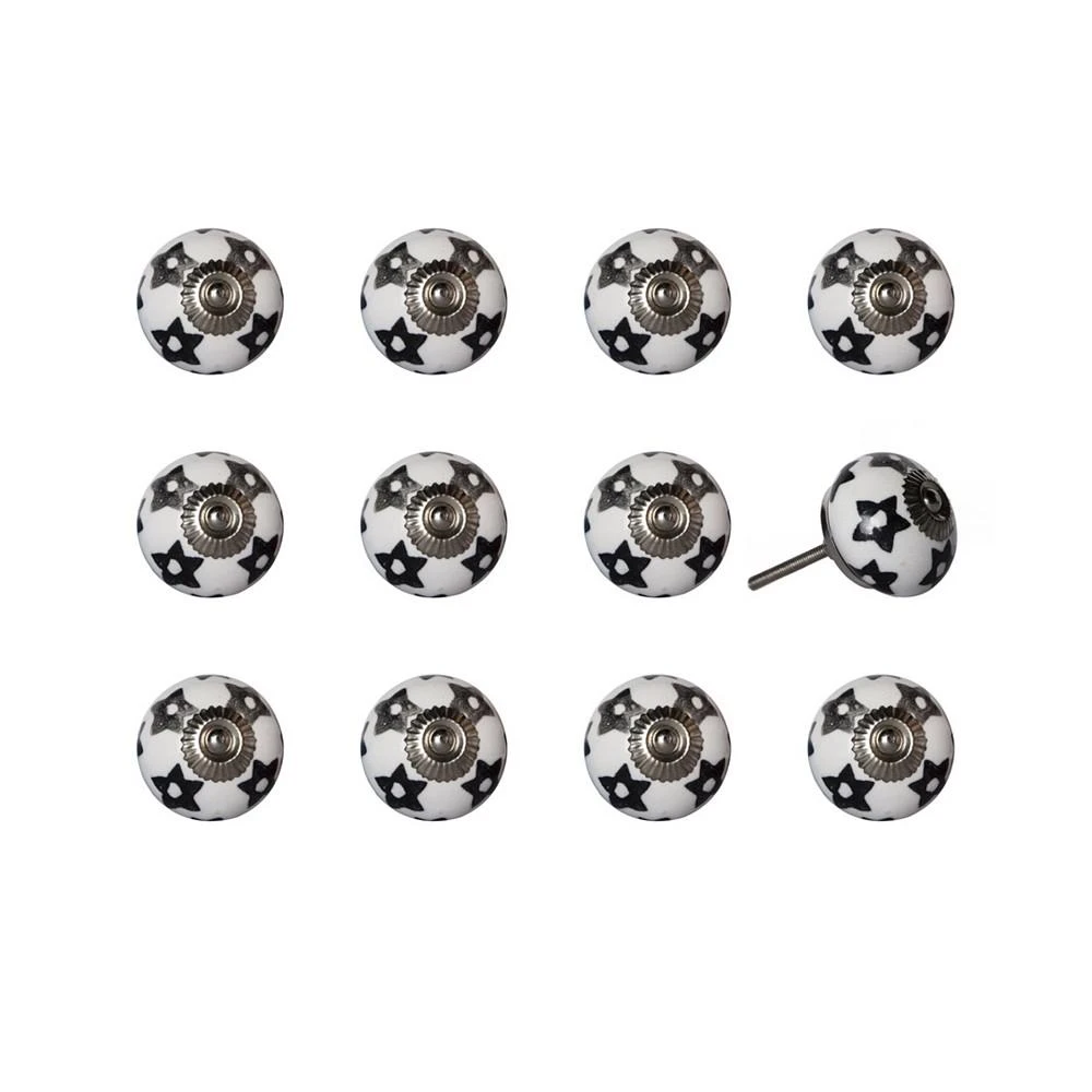商品KNOB-IT|Handpainted Ceramic Knob Set of 12,价格¥471,第1张图片
