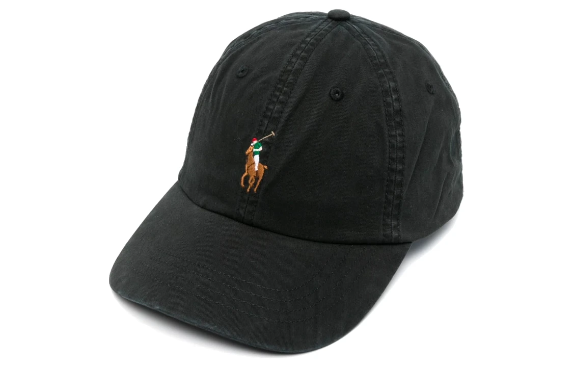 商品[国内直发] Ralph Lauren|图案装饰遮阳 鸭舌帽 男款 黑色,价格¥888,第1张图片