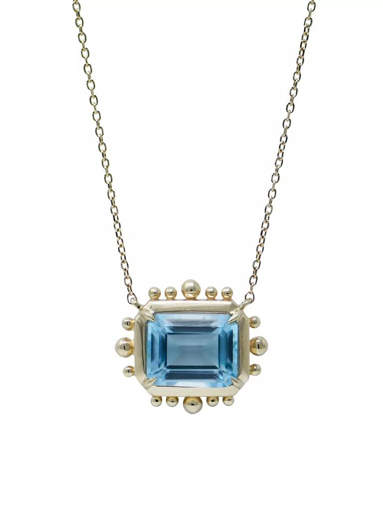 商品Anzie|Dew Drop Marine 14K Yellow Gold & Blue Topaz Pendant Necklace,价格¥8242,第1张图片