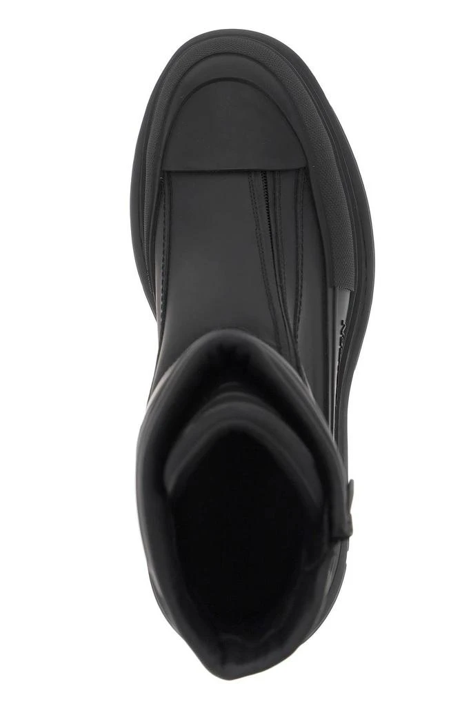 商品Alexander McQueen|Rubberized fabric Tread Slick ankle boots,价格¥4175,第3张图片详细描述