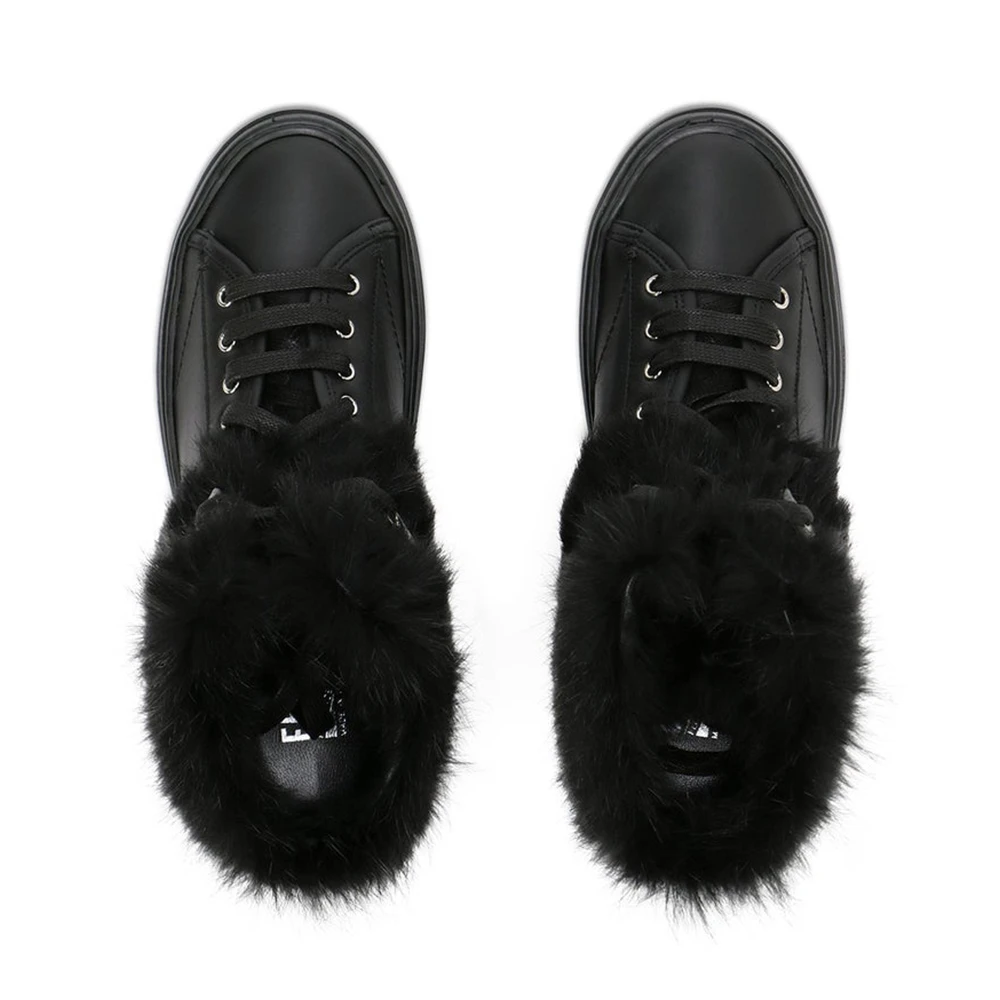 SALVATORE FERRAGAMO 女士黑色皮革雪地靴 0588692 商品