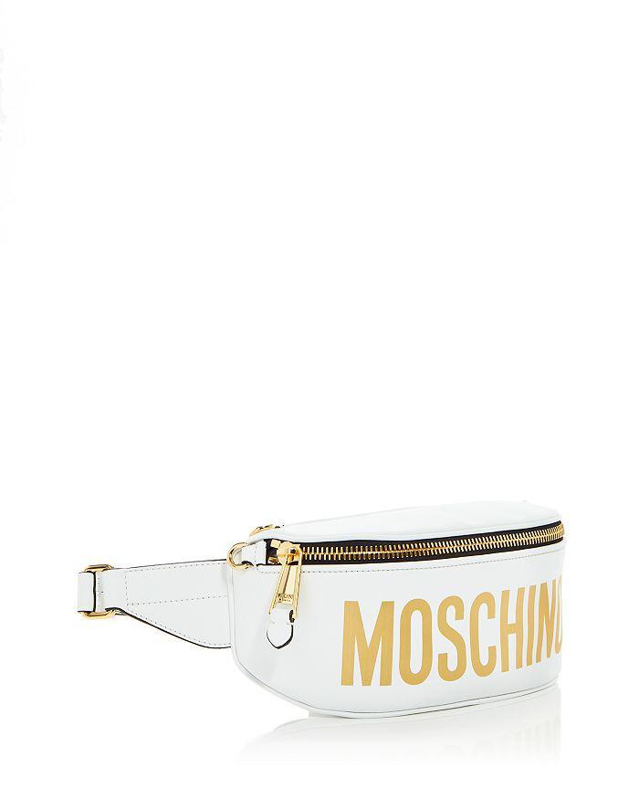 商品Moschino|Logo Print Leather Belt Bag,价格¥5085,第6张图片详细描述