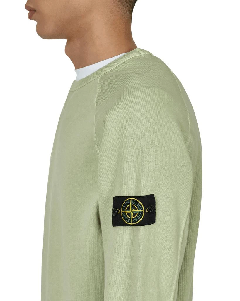 商品Stone Island|Garment Dyed 'OLD' Effect Crewneck Sweatshirt Green,价格¥1202,第5张图片详细描述