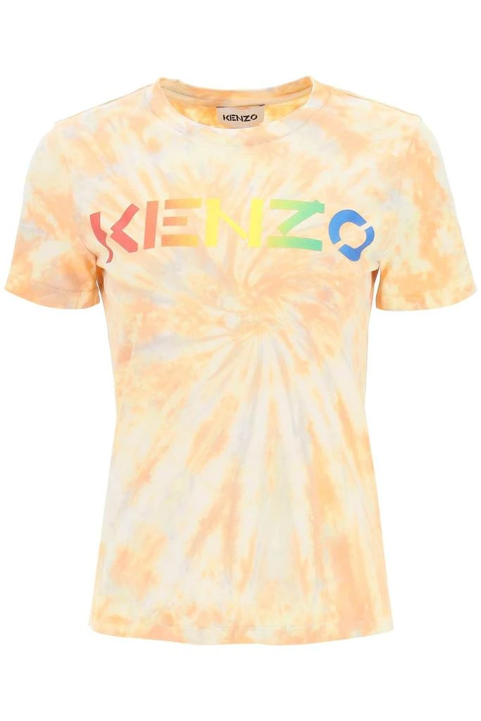 商品Kenzo|TIE-DYE T-SHIRT WITH RAINBOW LOGO,价格¥705,第1张图片