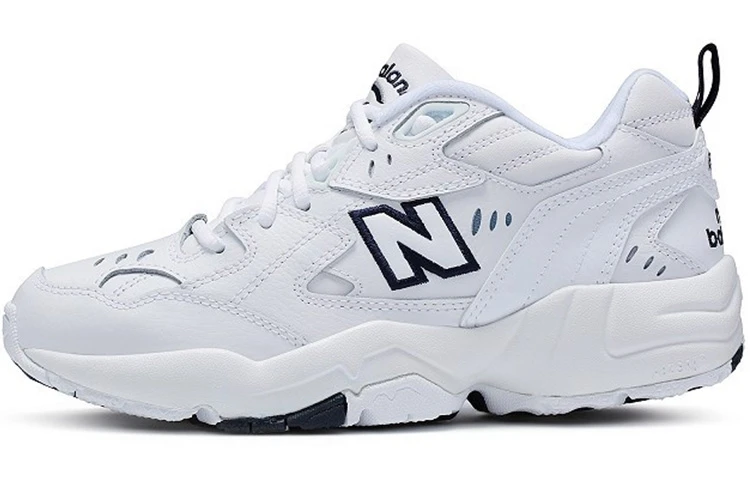 商品[国内直发] New Balance|NB 608 系列 复古防滑轻便 低帮 休闲跑步鞋 男款 白墨蓝 d宽,价格¥1195,第1张图片