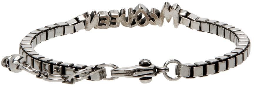 商品Alexander McQueen|Silver Logo Necklace,价格¥2731,第6张图片详细描述