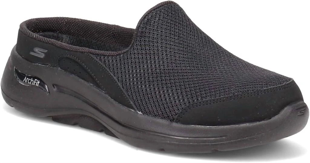 商品SKECHERS|Women Go Walk Arch Fit Seven Seas Sneakers In Black,价格¥450,第1张图片