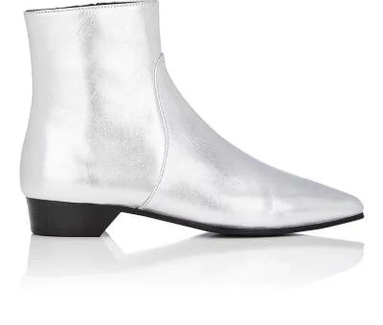 商品Alumnae|Metallic Leather Ankle Boots,价格¥1927,第1张图片