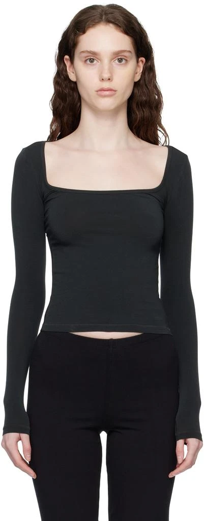 商品SKIMS|Black New Vintage Long Sleeve T-Shirt,价格¥541,第1张图片