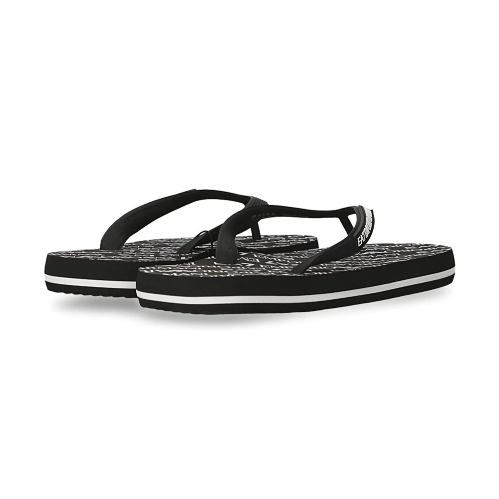 EMPORIO ARMANI 黑色男士露趾拖鞋 905010-CC295-00020 商品