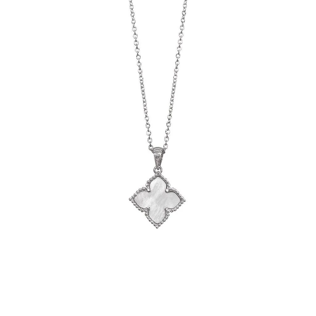 商品ADORNIA|Adornia Adornia Flower Mother of Pearl Necklace silver white,价格¥135,第1张图片